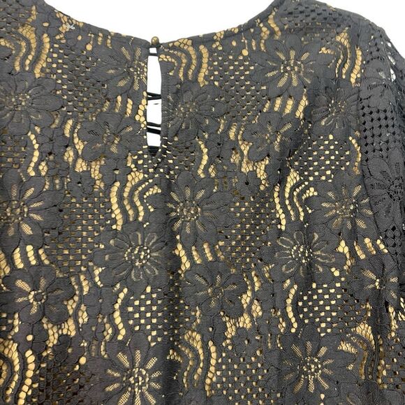 New Nwt Entro Long Sleeve Lace Top Black Size large - Picture 10 of 12